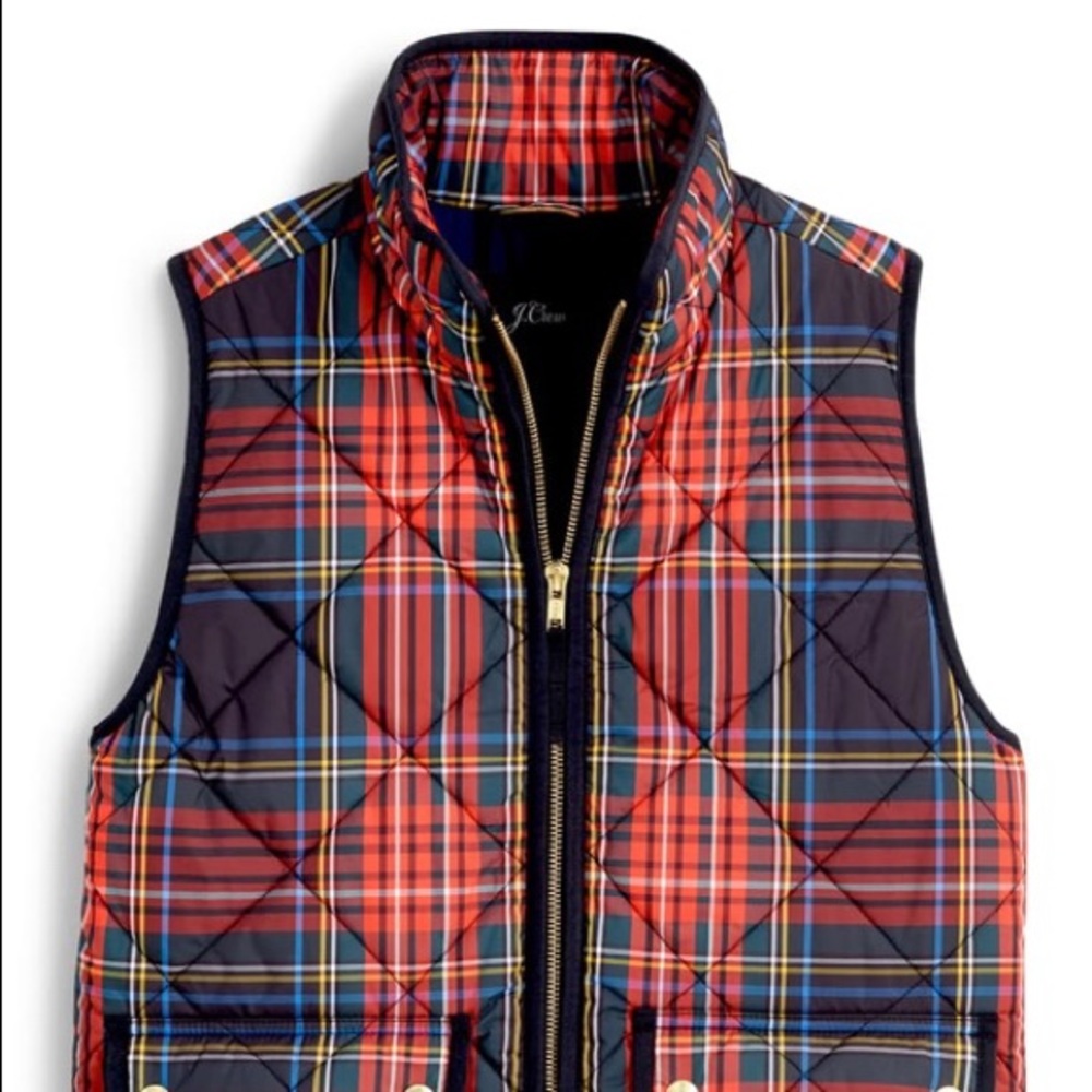 NWT - JCrew Tartan Excursion Vest - XXS